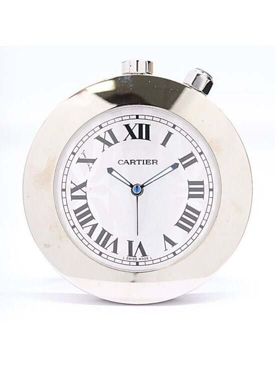 Cartier Accessories - ★SOLD★ Cartier Travel Clock Quartz Silver Dial Table